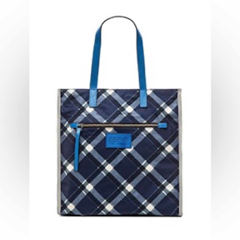 Marc It TT Plaid Tote in Skipper Blue Multi